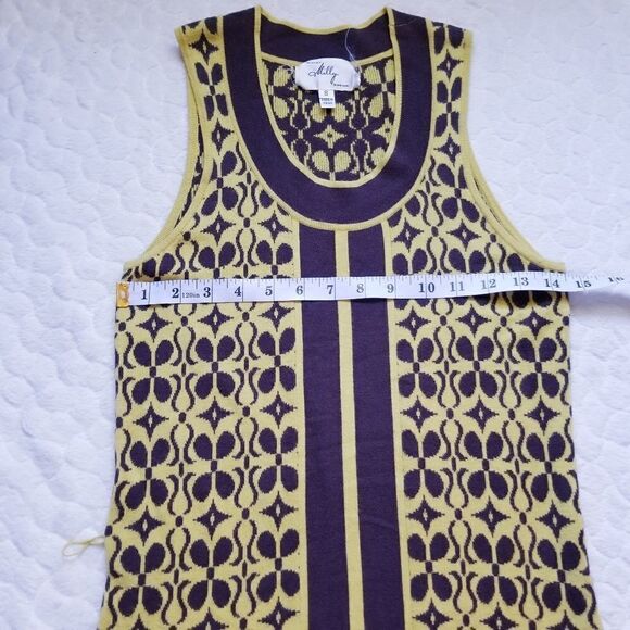 Milly of New York sweater dress geometric 70s mod - Picture 2 of 9